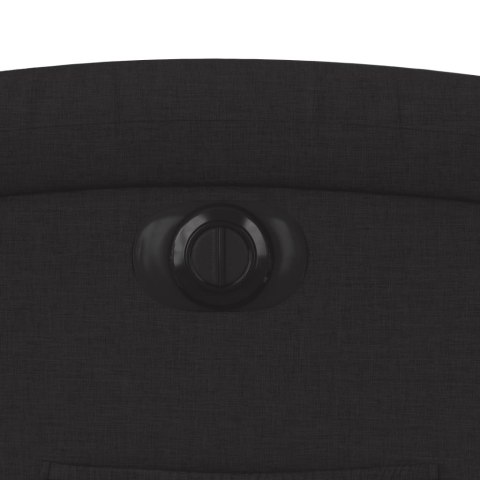 ELEKTRYCZNY FOTEL ROZKŁADANY CZARNY OBITY TKANINĄ