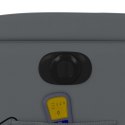 ROZKŁADANY FOTEL MASUJĄCY ELEKTRYCZNY SZARY SZTUCZNA SKÓRA