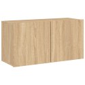 ŚCIENNA SZAFKA TV DĄB SONOMA 80X30X41CM