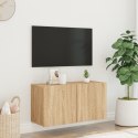 ŚCIENNA SZAFKA TV DĄB SONOMA 80X30X41CM