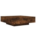STOLIK KAWOWY Z LED PRZYDYMIONY DĄB 100X100X31CM
