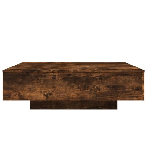 STOLIK KAWOWY Z LED PRZYDYMIONY DĄB 100X100X31CM