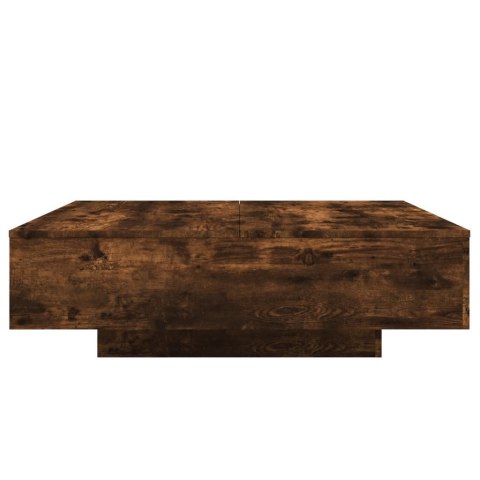 STOLIK KAWOWY Z LED PRZYDYMIONY DĄB 100X100X31CM