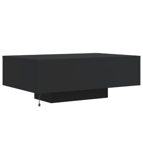 STOLIK KAWOWY Z OŚWIETLENIEM LED CZARNY 85X55X31CM