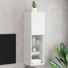 SZAFKA TV, Z LED, BIAŁA, 30,5X30X102 CM