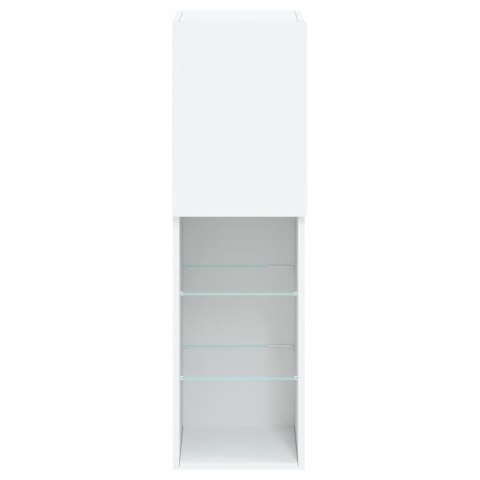 SZAFKA TV, Z LED, BIAŁA, 30,5X30X102 CM