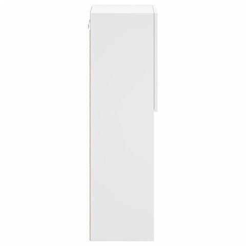 SZAFKA TV, Z LED, BIAŁA, 30,5X30X102 CM