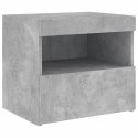 SZAFKA NOCNA Z OŚWIETLENIEM LED SZAROŚĆ BETONU 50X40X45CM
