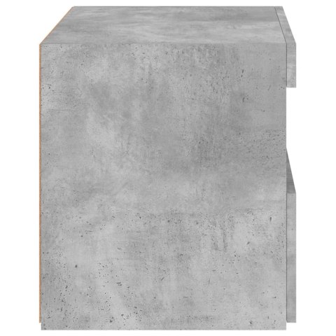 SZAFKA NOCNA Z OŚWIETLENIEM LED SZAROŚĆ BETONU 50X40X45CM