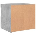 SZAFKA NOCNA Z OŚWIETLENIEM LED SZAROŚĆ BETONU 50X40X45CM