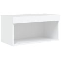 SZAFKA POD TV Z OŚWIETLENIEM LED BIAŁA 60X30X30CM