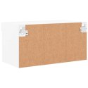 SZAFKA POD TV Z OŚWIETLENIEM LED BIAŁA 60X30X30CM