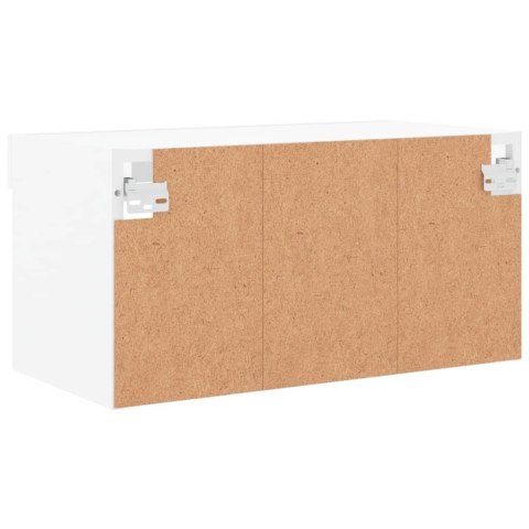 SZAFKA POD TV Z OŚWIETLENIEM LED BIAŁA 60X30X30CM