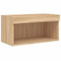 SZAFKA POD TV, Z OŚWIETLENIEM LED, DĄB SONOMA, 60X30X30 CM