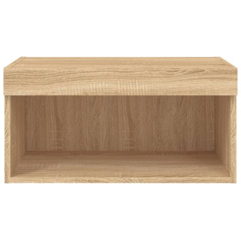 SZAFKA POD TV, Z OŚWIETLENIEM LED, DĄB SONOMA, 60X30X30 CM