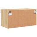 SZAFKA POD TV, Z OŚWIETLENIEM LED, DĄB SONOMA, 60X30X30 CM