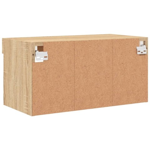 SZAFKA POD TV, Z OŚWIETLENIEM LED, DĄB SONOMA, 60X30X30 CM