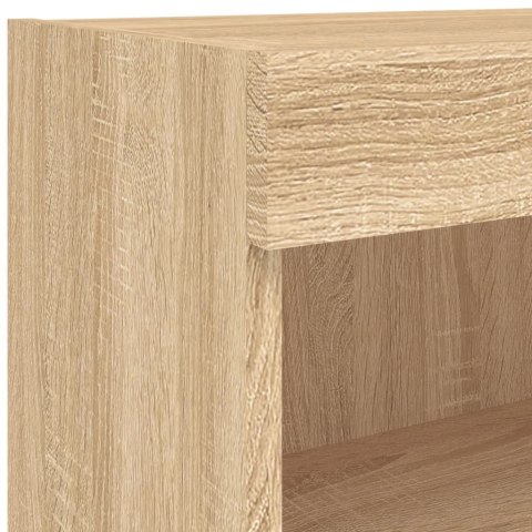 SZAFKA POD TV, Z OŚWIETLENIEM LED, DĄB SONOMA, 60X30X30 CM