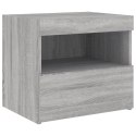 SZAFKI NOCNE Z LED 2 SZT. SZARY DĄB SONOMA 50X40X45CM