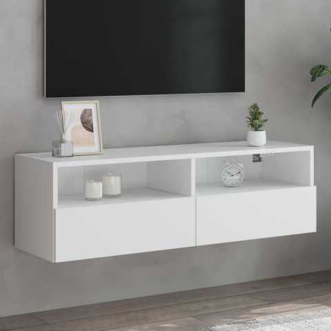ŚCIENNA SZAFKA TV BIAŁA 100X30X30CM