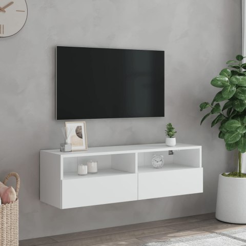 ŚCIENNA SZAFKA TV BIAŁA 100X30X30CM