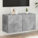 ŚCIENNA SZAFKA TV SZAROŚĆ BETONU 80X30X41CM
