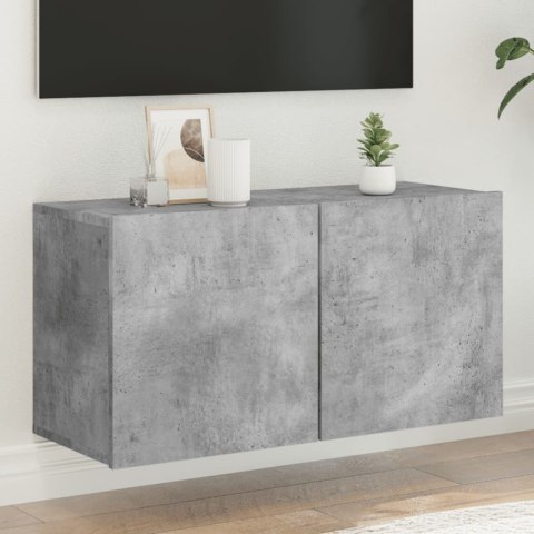 ŚCIENNA SZAFKA TV SZAROŚĆ BETONU 80X30X41CM