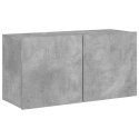 ŚCIENNA SZAFKA TV SZAROŚĆ BETONU 80X30X41CM