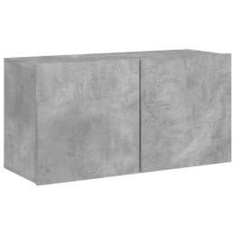 ŚCIENNA SZAFKA TV SZAROŚĆ BETONU 80X30X41CM