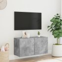 ŚCIENNA SZAFKA TV SZAROŚĆ BETONU 80X30X41CM