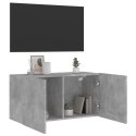 ŚCIENNA SZAFKA TV SZAROŚĆ BETONU 80X30X41CM
