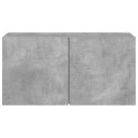 ŚCIENNA SZAFKA TV SZAROŚĆ BETONU 80X30X41CM
