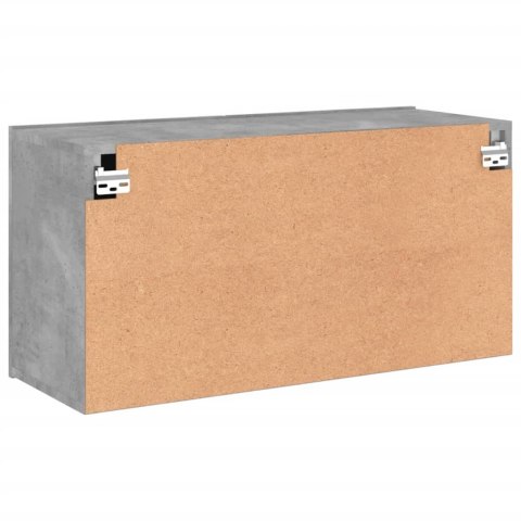 ŚCIENNA SZAFKA TV SZAROŚĆ BETONU 80X30X41CM