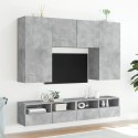ŚCIENNE SZAFKI TV, 2 SZT., SZAROŚĆ BETONU, 100X30X30 CM