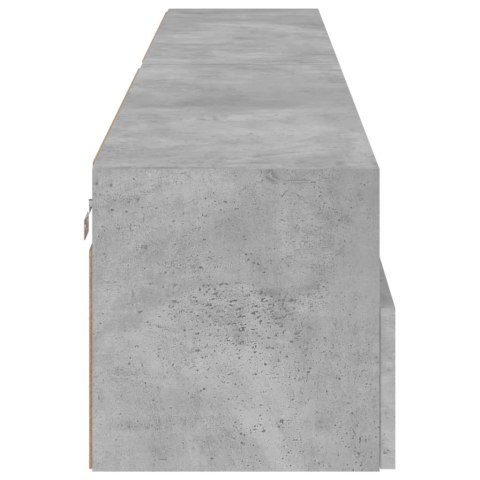ŚCIENNE SZAFKI TV, 2 SZT., SZAROŚĆ BETONU, 100X30X30 CM