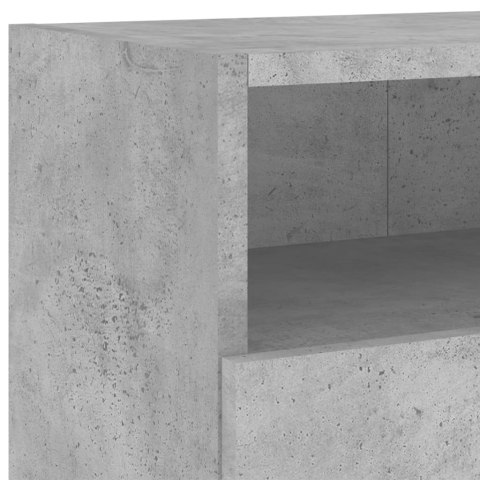 ŚCIENNE SZAFKI TV, 2 SZT., SZAROŚĆ BETONU, 100X30X30 CM