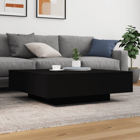 STOLIK KAWOWY Z OŚWIETLENIEM LED CZARNY 100X100X31CM