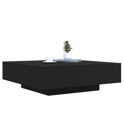 STOLIK KAWOWY Z OŚWIETLENIEM LED CZARNY 100X100X31CM