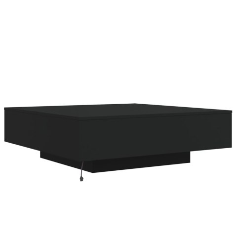 STOLIK KAWOWY Z OŚWIETLENIEM LED CZARNY 100X100X31CM