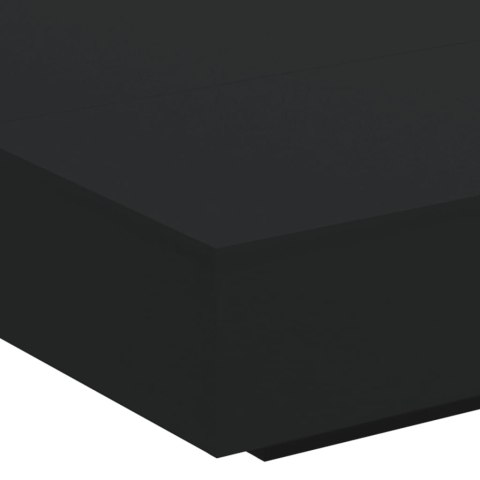 STOLIK KAWOWY Z OŚWIETLENIEM LED CZARNY 100X100X31CM