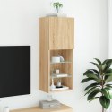 SZAFKA TV Z LED, DĄB SONOMA, 40,5X30X102 CM