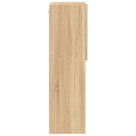 SZAFKA TV Z LED, DĄB SONOMA, 40,5X30X102 CM