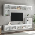 SZAFKA TV Z OŚWIETLENIEM LED BIAŁA 80X30X30CM