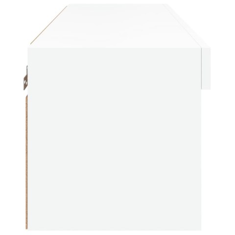 SZAFKA TV Z OŚWIETLENIEM LED BIAŁA 80X30X30CM