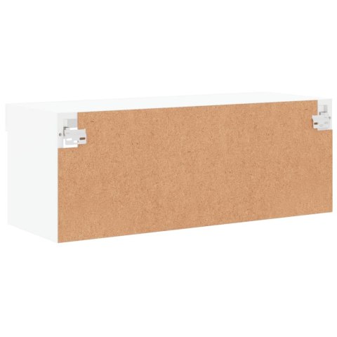 SZAFKA TV Z OŚWIETLENIEM LED BIAŁA 80X30X30CM