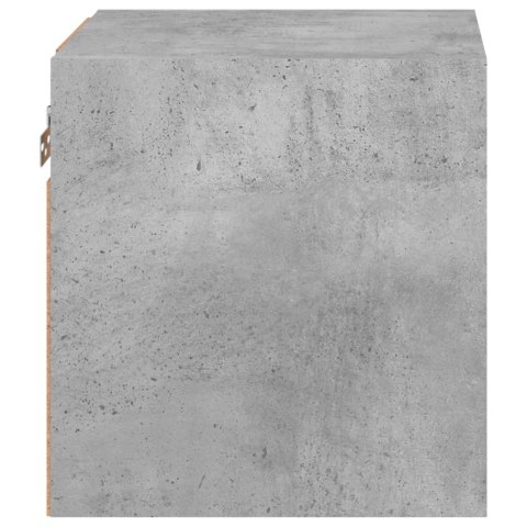 ŚCIENNA SZAFKA TV Z LED SZAROŚĆ BETONU 30X28,5X30CM