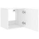 ŚCIENNE SZAFKI TV Z LED, 2 SZT., BIAŁE, 40,5X35X40 CM