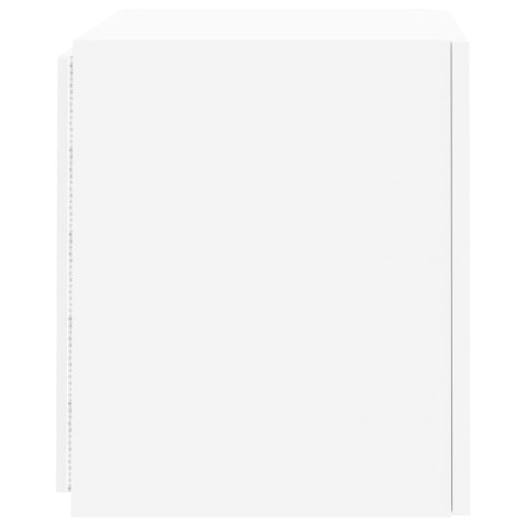 ŚCIENNE SZAFKI TV Z LED, 2 SZT., BIAŁE, 40,5X35X40 CM