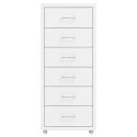 MOBILNA SZAFKA KARTOTEKOWA BIAŁA 28X41X69CM METALOWA