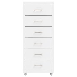 MOBILNA SZAFKA KARTOTEKOWA BIAŁA 28X41X69CM METALOWA